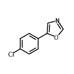 structure of CAS# 391927-02-9, 5-(4-Chlorophenyl)-1,3-Oxazole;5-(4-Chloro-phenyl)-oxazole;MFCD09258870