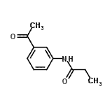 structure of CAS# 39569-28-3, N-(3-Acetylphenyl)Propanamide;N-(3-Acetylphenyl)propanamide;AK-968/11667887;MFCD00791263