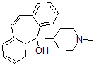 结构式 CAS# 3967-32-6, 5-(1-甲基-4-哌啶基)5H-二苯并[a,d]环庚烯-5-醇