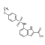 structure of CAS# 397245-05-5, 7-{[(4-Methoxyphenyl)Sulfonyl]Amino}-1H-Indole-2-Carboxylic Acid;7-(4-methoxyphenylsulfonamido)-1H-indole-2-carboxylic acid;7-{[(4-Methoxyphenyl)sulfonyl]amino}-1H-indole-2-;7-{[(4-ME<wbr>THOXYPHEN<wbr>YL)SULFON<wbr>YL]AMINO}<wbr>-1H-INDOL<wbr>E-2-CARBO<wbr>XYLICACID