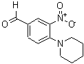 结构式 CAS# 39911-29-0, 3-硝基-4-哌啶苯甲醛