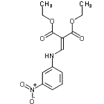structure of CAS# 40107-10-6, Diethyl {[(3-Nitrophenyl)Amino]Methylene}Malonate;DIETHYL (3-NITROPHENYLAMINOMETHYLENE)MALONATE;diethyl {[(3-nitrophenyl)amino]methylidene}propanedioate;diethyl 2<wbr>-{[(3-nit<wbr>rophenyl)<wbr>amino]met<wbr>hylene}pr<wbr>opane-1,3<wbr>-dioate