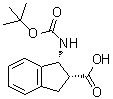 结构式 CAS# 401843-70-7, (1R,2R)-1-({[(2-甲基-2-丙基)氧基]羰基}氨基)-2-茚满羧酸
