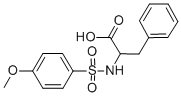 结构式 CAS# 40280-00-0, 2-([(4-甲氧基苯基)磺酰基]氨基)-3-苯丙酸