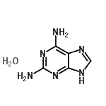 structure of CAS# 402846-48-4, 3H-Purine-2,6-Diamine Hydrate (1:1);1H-purine-2,6-diamine hydrate;1H-Purine-2,6-diamine,monohydrate;2,6-Diaminopurine Hydrate