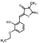 CAS#: 402932-19-8， (5Z)-5-(3-Ethoxy-2-Hydroxybenzylidene)-3-Methyl-2-Thioxo-1,3-Thiazolidin-4-One