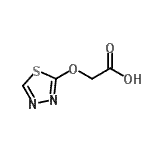 CAS 登录号：40352-26-9， (1,3,4-噻二唑-2-基氧基)乙酸