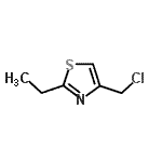 结构式 CAS# 40516-60-7, 4-(氯甲基)-2-乙基-1,3-噻唑
