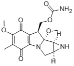 structure of CAS# 4055-39-4, Mitomycin A;Azirino[2',3':3,4]Pyrrolo[1,2-A]Indole-4,7-Dione, 1,1A,2,8,8A,8B-Hexahydro-8-(Hydroxymethyl)-6,8A-Dimethoxy-5-Methyl-, Carbamate (Ester);Azirino[2',3':3,4]Pyrrolo[1,2-A]Indole-4,7-Dione, 8-[[(Aminocarbonyl)Oxy]Methyl]-1,1A,2,8,8A,8B-Hexahydro-6,8A-Dimethoxy-5-Methyl-, [1Ar-(1A.Alpha.,8.Beta.,8A.Alpha.,8B.Alpha.)]-;Mitomycin A