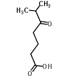 structure of CAS# 40564-61-2, 6-Methyl-5-Oxoheptanoic Acid;6-Methyl-5-oxoheptanoic acid;MFCD02260880