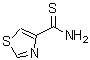 structure of CAS# 409110-07-2, 1,3-Thiazole-4-Carbothioamide;1,3-Thiazole-4-carbothioic acid amide;1,3-Thiaz<wbr>ole-4-car<wbr>bothioic <wbr>acid amid<wbr>e, 1,3-Th<wbr>iazole-4-<wbr>carbothio<wbr>amide, 4-<wbr>Carbamoth<wbr>ioyl-1,3-<wbr>thiazole;1,3-Thiaz<wbr>ole-4-car<wbr>bothioic <wbr>acid amid<wbr>e; 1,3-Th<wbr>iazole-4-<wbr>carbothio<wbr>amide; 4-<wbr>Carbamoth<wbr>ioyl-1,3-<wbr>thiazole