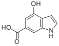 结构式 CAS# 40990-52-1, 4-羟基-6-吲哚羧酸