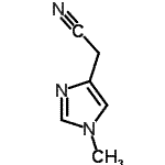 structure of CAS# 41065-00-3, (1-Methyl-1H-Imidazol-4-Yl)Acetonitrile;2-(1-methyl-1H-imidazol-4-yl)acetonitrile