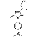 structure of CAS# 412314-66-0, Methyl 1-(4-Nitrophenyl)-5-Oxo-2,5-Dihydro-1H-1,2,4-Triazole-3-Carboxylate;1-(p-Nitr<wbr>ophenyl)-<wbr>5-oxo-δ2-<wbr>1,2,4-tri<wbr>azoline-3<wbr>-carboxyl<wbr>ic acid, <wbr>methyl es<wbr>ter;1,2,4-triazole-3-carboxylate;Methyl 2,5-dihydro-1-(4-nitrophenyl)-5-oxo-1H-