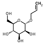 structure of CAS# 41308-76-3, Allyl alpha-D-Mannopyranoside;¦Á-D-Mannopyranoside, 2-propen-1-yl