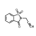 CAS 登录号：41335-57-3， 2-(2-丙炔-1-基)-1,2-苯并噻唑-3(2H)-酮1,1-二氧化物