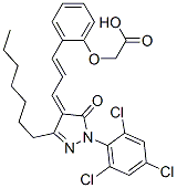 CAS 登录号：41388-04-9， 2-[2-[3-[3-庚基-1,5-二氢-5-氧代-1-(2,4,6-三氯苯基)-4H-吡唑-4-亚基]-1-丙烯-1-基]苯氧基]-乙酸