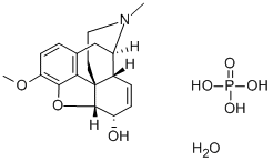 结构式 CAS# 41444-62-6, 可待因磷酸盐