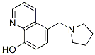 structure of CAS# 41455-82-7, 5-(Pyrrolidin-1-Ylmethyl)Quinolin-8-Ol;5-(1-Pyrrolidin-1-Iumylmethyl)-8-Quinolinol;Zinc00265206