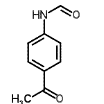 结构式 CAS# 41656-75-1, N-(4-乙酰基苯基)甲酰胺