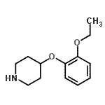 结构式 CAS# 420137-19-5, 4-(2-乙氧基苯氧基)哌啶