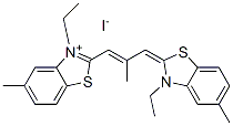 CAS 登录号：42165-79-7， 3-乙基-2-[3-(3-乙基-5-甲基-3H-苯并噻唑-2-亚基)-2-甲基丙-1-烯基]-5-甲基苯并噻唑鎓碘化物