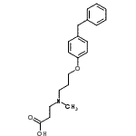 结构式 CAS# 423169-68-0, N-[3-(4-苄基苯氧基)丙基]-N-甲基-beta-丙氨酸