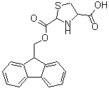 structure of CAS# 423719-54-4, Fmoc-1,3-thiazolane-4-carboxylic acid;FMOC-(R)-THIAZOLIDINE-4-CARBOXYLIC ACID;FMOC-L-THIAZOLIDINE-4-CARBOXYLIC ACID;(-)-FMOC-L-THIAPROLINE
