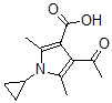 结构式 CAS# 423769-78-2, 4-乙酰基-1-环丙基-2,5-二甲基-1H-吡咯-3-羧酸