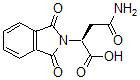structure of CAS# 42406-52-0, (alphaS)-alpha-(2-Amino-2-Oxoethyl)-1,3-Dihydro-1,3-Dioxo-2H-Isoindole-2-Acetic acid;2-(1,3-DIOXO-1,3-DIHYDRO-ISOINDOL-2-YL)-SUCCINAMIC ACID;N-.ALPHA.- PHTHALOYL-L-ASPARAGINE;N-ALPHA-PHTHALYL-L-ASPARAGINE