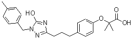 CAS 登录号：425671-29-0， 2-(4-{3-[5-羟基-1-(4-甲基苄基)-1H-1,2,4-三唑-3-基]丙基}苯氧基)-2-甲基丙酸