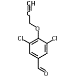 结构式 CAS# 426229-84-7, 3,5-二氯-4-(2-丙炔-1-基氧基)苯甲醛