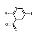 结构式 CAS# 426463-20-9, 2-溴-5-碘-3-硝基吡啶