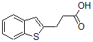 structure of CAS# 42768-60-5, Benzo[b]Thiophene-2-Propanoic acid;3-(Benzo[B]Thiophen-2-Yl)Propionic  Acid;BENZO(B)THIOPHENE-2-PROPIONIC ACID