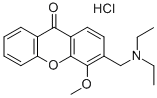 CAS 登录号：42840-06-2， 3-(二乙基氨基甲基)-4-甲氧基氧杂蒽-9-酮盐酸盐