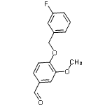 结构式 CAS# 428473-74-9, 4-[(3-氟苄基)氧基]-3-甲氧基苯甲醛