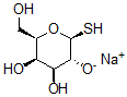 结构式 CAS# 42891-22-5, 1-硫代-beta-D-吡喃半乳糖单钠盐