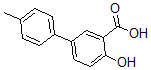 structure of CAS# 43029-70-5, 4-Hydroxy-4'-Methyl-[1,1'-Biphenyl]-3-Carboxylic acid;3-Carboxy-4-Hydroxy-4'-Methylbiphenyl, 2-Hydroxy-5-(4-Methylphenyl)Benzoic Acid, 2-Carboxy-4-(4-Methylphenyl)Phenol, 4-(3-Carboxy-4-Hydroxyphenyl)Toluene;4-HYDROXY-4'-METHYL[1,1'-BIPHENYL]-3-CARBOXYLIC ACID;4-HYDROXY-4'-METHYL-BIPHENYL-3-CARBOXYLIC ACID