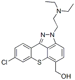CAS 登录号：43047-59-2， 8-氯-2-(2-(二乙基氨基)乙基-2H-(1)-苯并噻喃并(4,3,2-cd)吲唑-5-甲醇单甲烷磺酸盐
