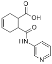 structure of CAS# 432001-25-7, 6-(Pyridin-3-Ylcarbamoyl)-Cyclohex-3-Enecarboxylic Acid;(1R,6S)-6-(3-Pyridylcarbamoyl)Cyclohex-3-Ene-1-Carboxylate;(1R,6S)-6-[Oxo-(3-Pyridylamino)Methyl]-1-Cyclohex-3-Enecarboxylate;Zinc00317337
