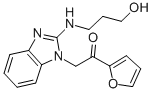 结构式 CAS# 435345-14-5, 1-呋喃-2-基-2-[2-(3-羟基-丙基氨基)-苯并咪唑-1-基]-乙酮