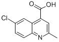结构式 CAS# 436087-49-9, 6-氯-2-甲基-喹啉-4-羧酸