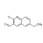 structure of CAS# 436088-07-2, 2-Chloro-6-Ethyl-3-Quinolinecarbaldehyde;AG-690/40698032;BAS 02070731;ZINC02578393