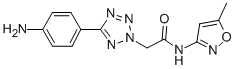 structure of CAS# 436092-90-9, 2-[5-(4-Amino-Phenyl)-Tetrazol-2-Yl]-N-(5-Methyl-Isoxazol-3-Yl)-Acetamide;2-[5-(4-Aminophenyl)Tetrazol-2-Yl]-N-(5-Methylisoxazol-3-Yl)Acetamide;2-[5-(4-Aminophenyl)-2-Tetrazolyl]-N-(5-Methyl-3-Isoxazolyl)Acetamide;2-[5-(4-Aminophenyl)-1,2,3,4-Tetrazol-2-Yl]-N-(5-Methyl-1,2-Oxazol-3-Yl)Ethanamide
