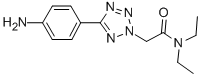 structure of CAS# 436092-91-0, 2-[5-(4-Amino-Phenyl)-Tetrazol-2-Yl]-N , N-Diethyl-Acetamide;2-[5-(4-Aminophenyl)Tetrazol-2-Yl]-N,N-Diethyl-Acetamide;2-[5-(4-Aminophenyl)-2-Tetrazolyl]-N,N-Diethylacetamide;2-[5-(4-Aminophenyl)-1,2,3,4-Tetrazol-2-Yl]-N,N-Diethyl-Ethanamide