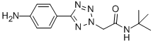 结构式 CAS# 436092-97-6, 2-[5-(4-氨基-苯基)-四唑-2-基]-N-叔丁基-乙酰胺