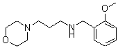 structure of CAS# 436096-95-6, N-[(2-Methoxyphenyl)Methyl]-4-Morpholinepropanamine;(2-Methoxyphenyl)Methyl-(3-Morpholin-4-Ium-4-Ylpropyl)Ammonium;(2-Methoxyphenyl)Methyl-[3-(4-Morpholin-4-Iumyl)Propyl]Ammonium;(2-Methoxybenzyl)-(3-Morpholin-4-Ium-4-Ylpropyl)Ammonium