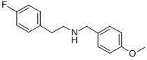 structure of CAS# 436099-73-9, [2-(4-Fluoro-Phenyl)-Ethyl]-(4-Methoxy-Benzyl)-Amine