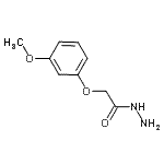 structure of CAS# 436155-36-1, 2-(3-Methoxyphenoxy)Acetohydrazide;(3-Methoxy-phenoxy)-acetic acid hydrazide;2-(3-Methoxyphenoxy)acetohydrazide;2-(3-Methoxyphenoxy)acetylhydrazine