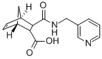 structure of CAS# 436811-05-1, 3-[(Pyridin-3-Ylmethyl)-Carbamoyl]-Bicyclo[2.2.1]Hept-5-Ene-2-Carboxylic Acid;(1S,4R,5S,6S)-6-(3-Pyridylmethylcarbamoyl)Bicyclo[2.2.1]Hept-2-Ene-5-Carboxylate;(1S,4R,5S,6S)-6-[Oxo-(3-Pyridylmethylamino)Methyl]-5-Bicyclo[2.2.1]Hept-2-Enecarboxylate;Zinc00256162